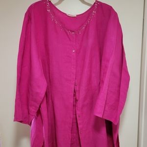 Eileen Fisher 100% Irish linen tunic
